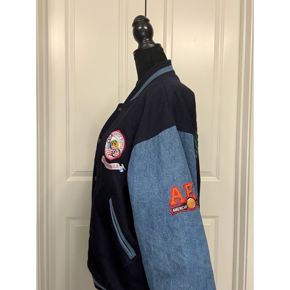 Vintage American Eagle Outfitters Varsity Jacket Embroidered streetwear Large - Picture 3 of 9